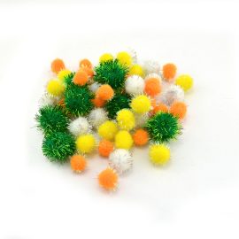 Glitter Pompoms for Kids DIY Craft