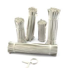 Pre-cut White Paper Bind Wire Twist Ties